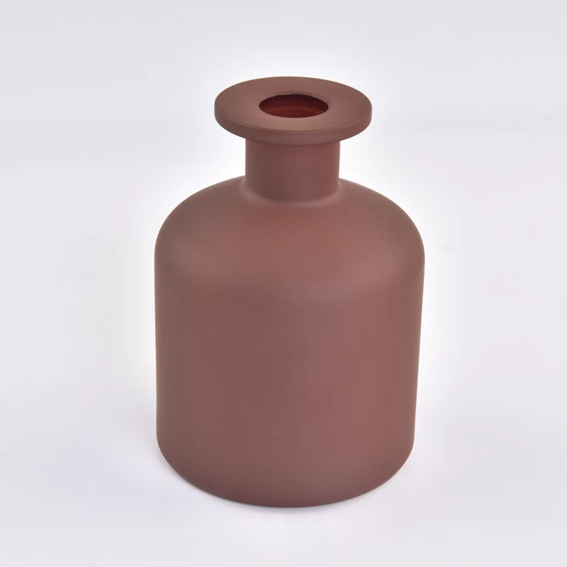 Custom brown diffuser empty frosted perfume bottles supplier