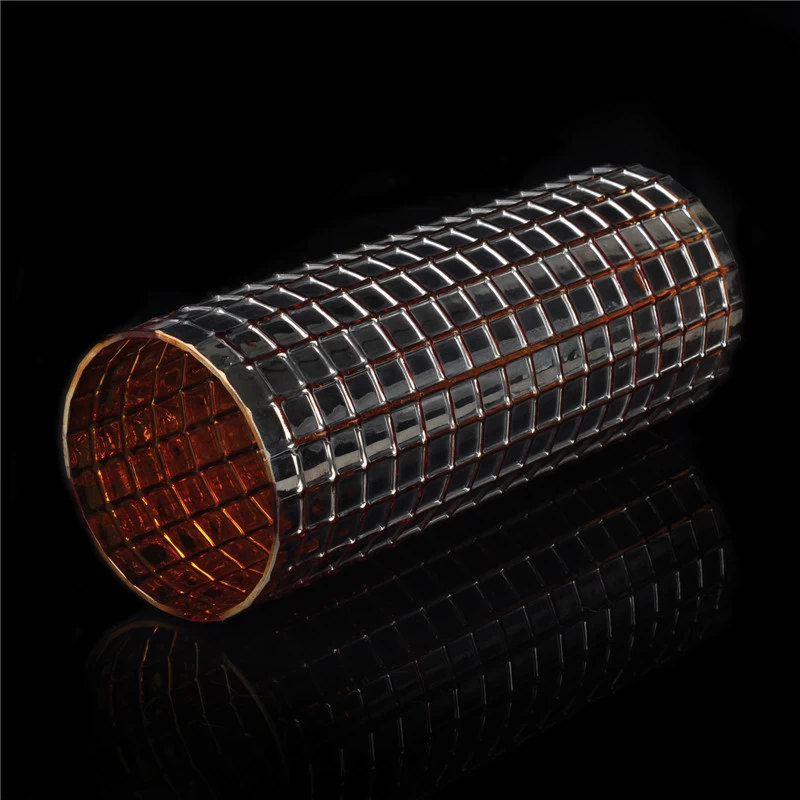 Low MOQ Cylinder Mosaic Glass Candle Holder