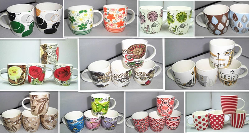Promotional gift various pattern ceramic drinking cup