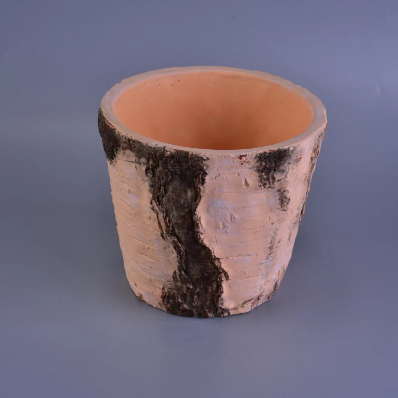 Large ceramic pot candle holders