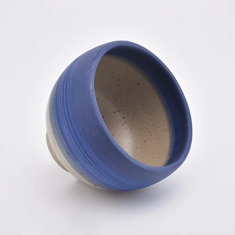 roundly ceramic candle jar