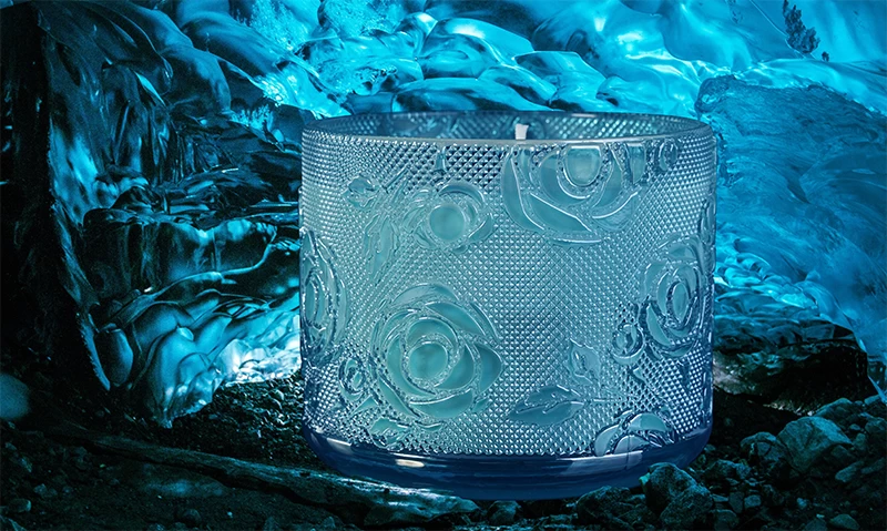 19oz 20oz rose design unique glass candle jars wholesale