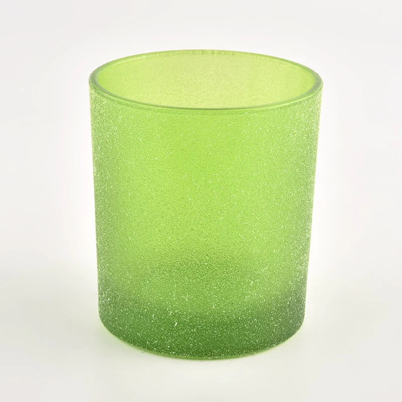 Wholesale Luxury Green Decorative Glass Candle Jar