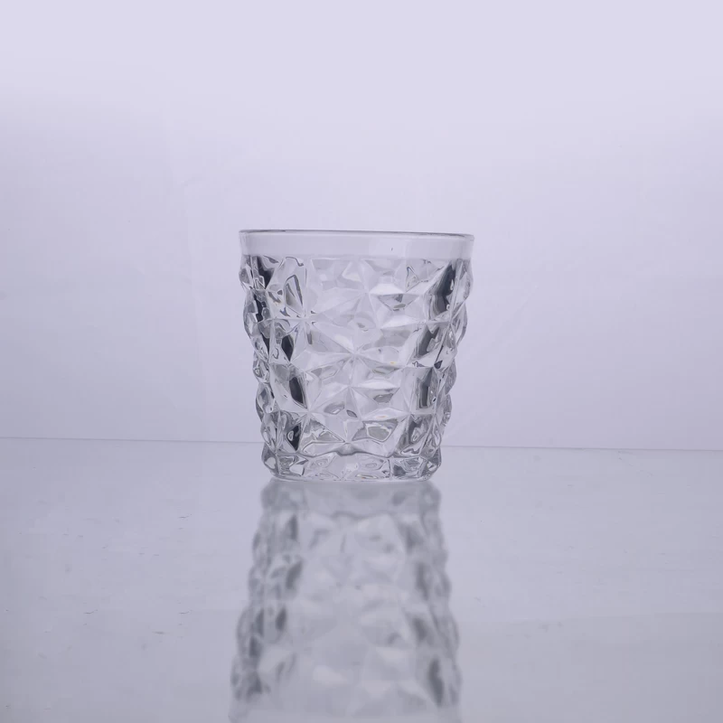 pattern glass candle holders