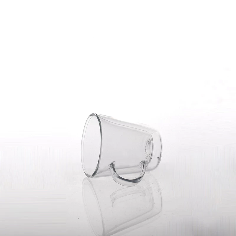 Borosilicate double wall glass coffee mug