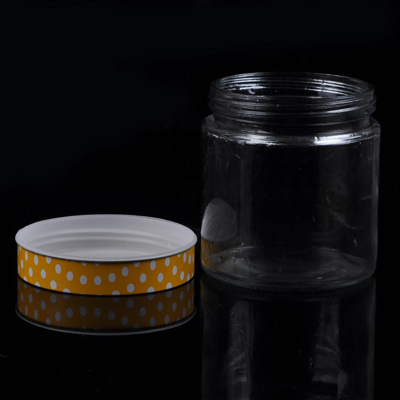Round hot sale candle jar with lid