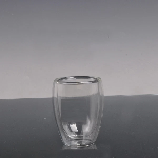 manufacture pyrex borosilicate double wall glass drinking mug