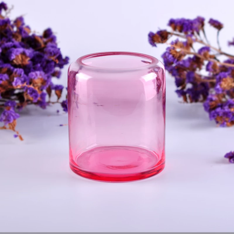 Color Sprayed Glass Candle Jars Used for Wedding Decoration with Low MOQ