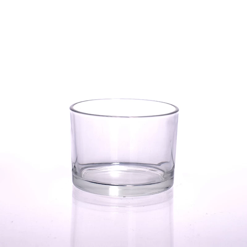 square clear glass candle jar