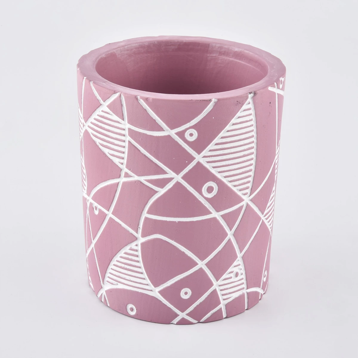 pink concrete candle jar suit for 8oz wax