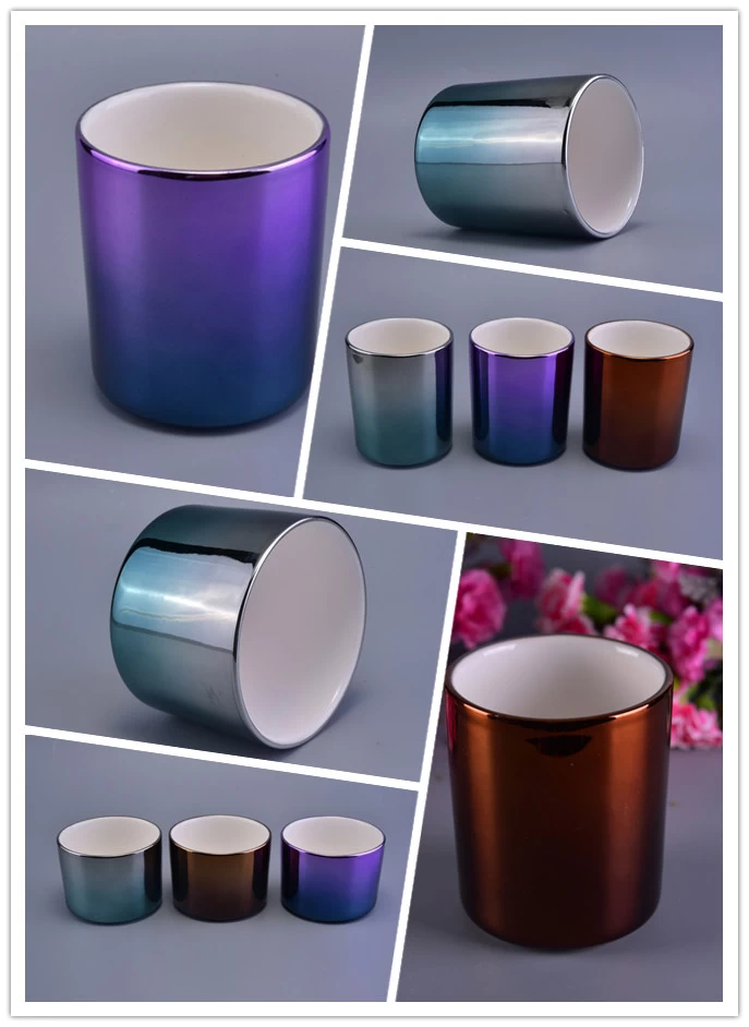 Luxury Gradient Color Ceramic Candle Holders For Decoration