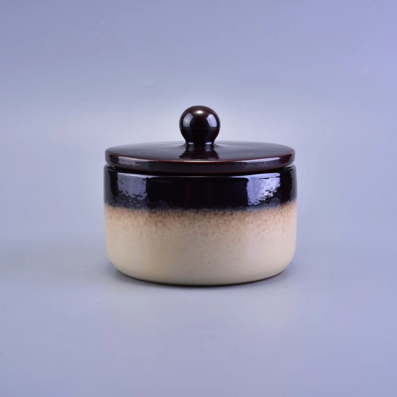 Luxurious Ceramic Candle Container with Lid Wedding Decoration for Scented Wax