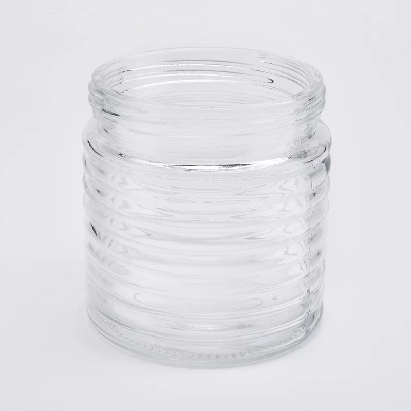 wholesale glass candle jar with metal lid
