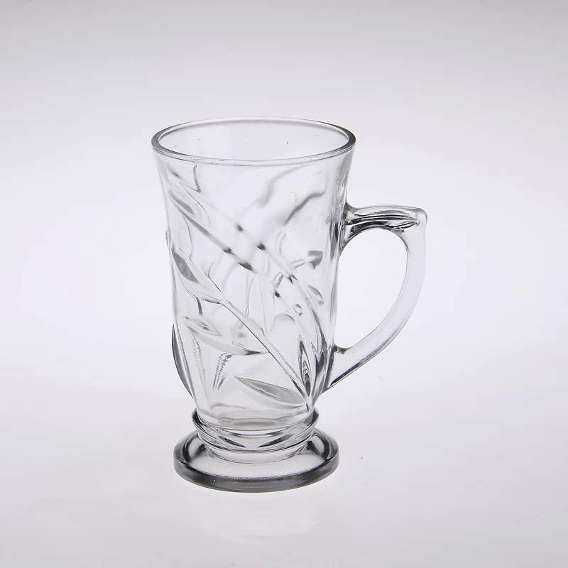 Glass water cup with figure