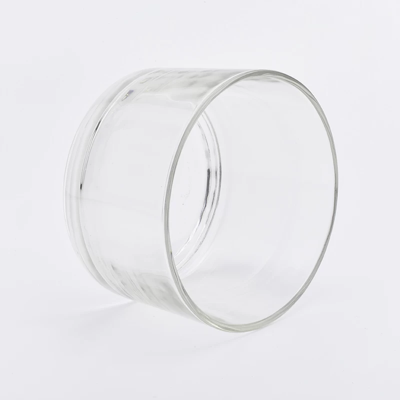 6oz wide glass container candle holders