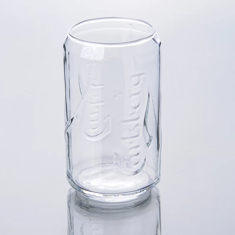 11.5oz shaped glass cup for milk and water