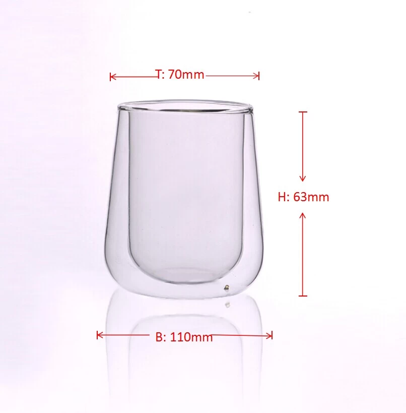 Double wall glass Wine Glass