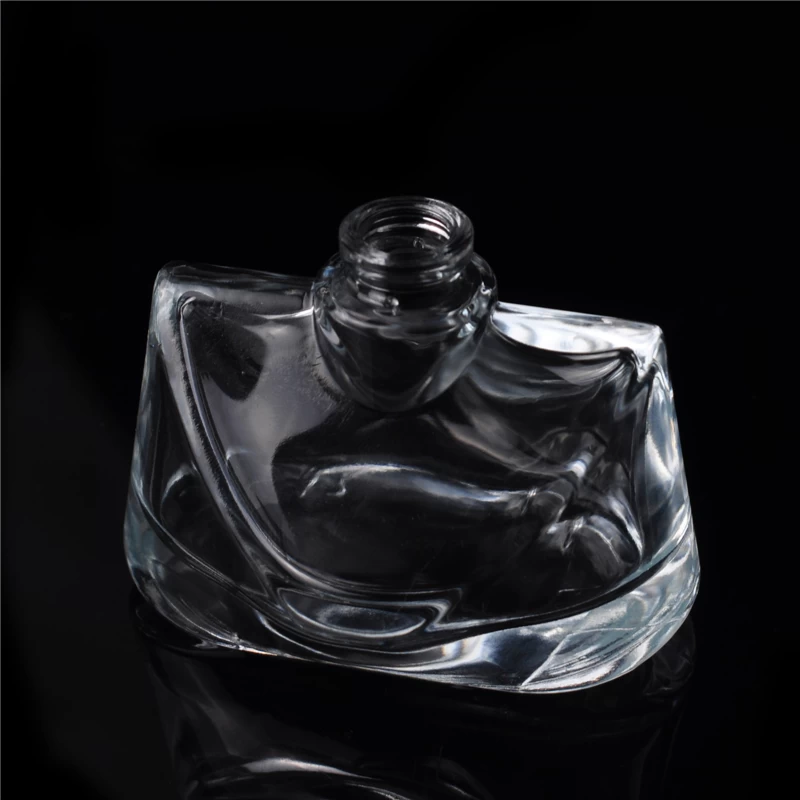 customized crystal empty glass perfume bottle with free sample
