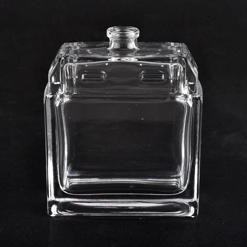 clear oblate rectangular glass perfume bottle 100ml with spray dropper