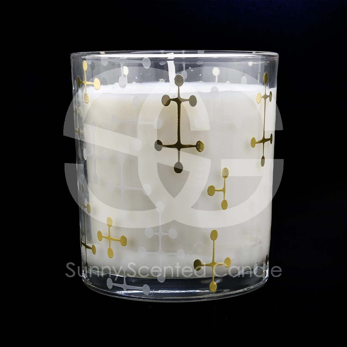 empty glass candle Jar 8oz 10oz gold stamping logo glass jar wholesale