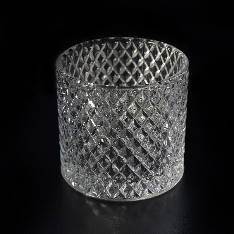 luxury diamond glass candle jar