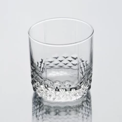 engraved glass water cup