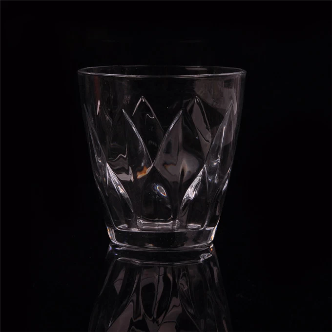 Machine made glass tumbler cup candle holder