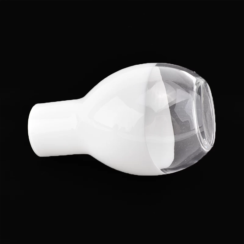 Luxury high quality handmade glass diffuser candle vessel home decoration vase white color