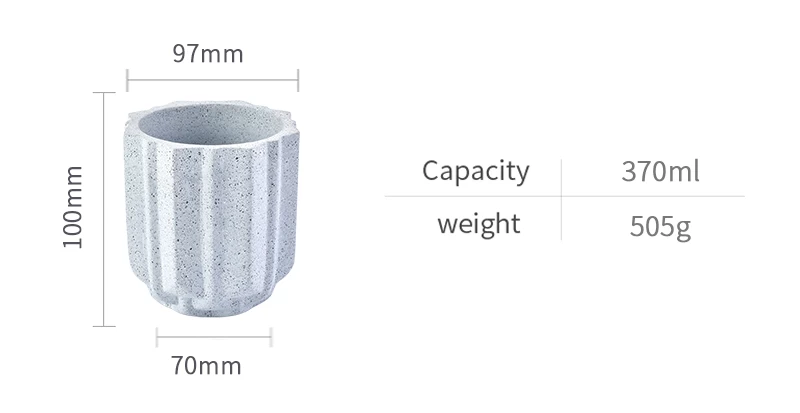 Modern vertical cement candle jar luxury concrete candle vessel wholesale 