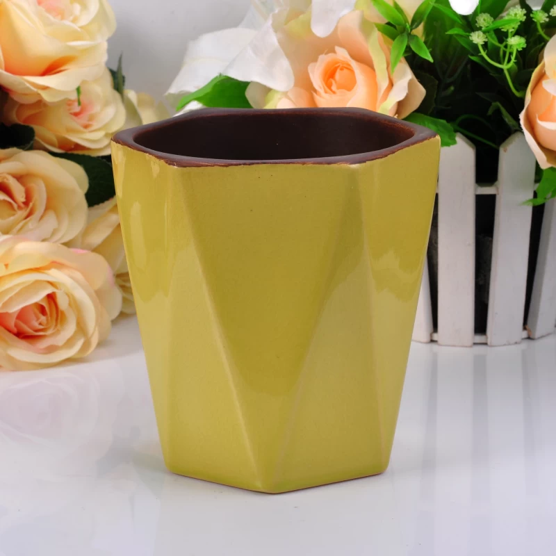 colorful ceramic candle jar