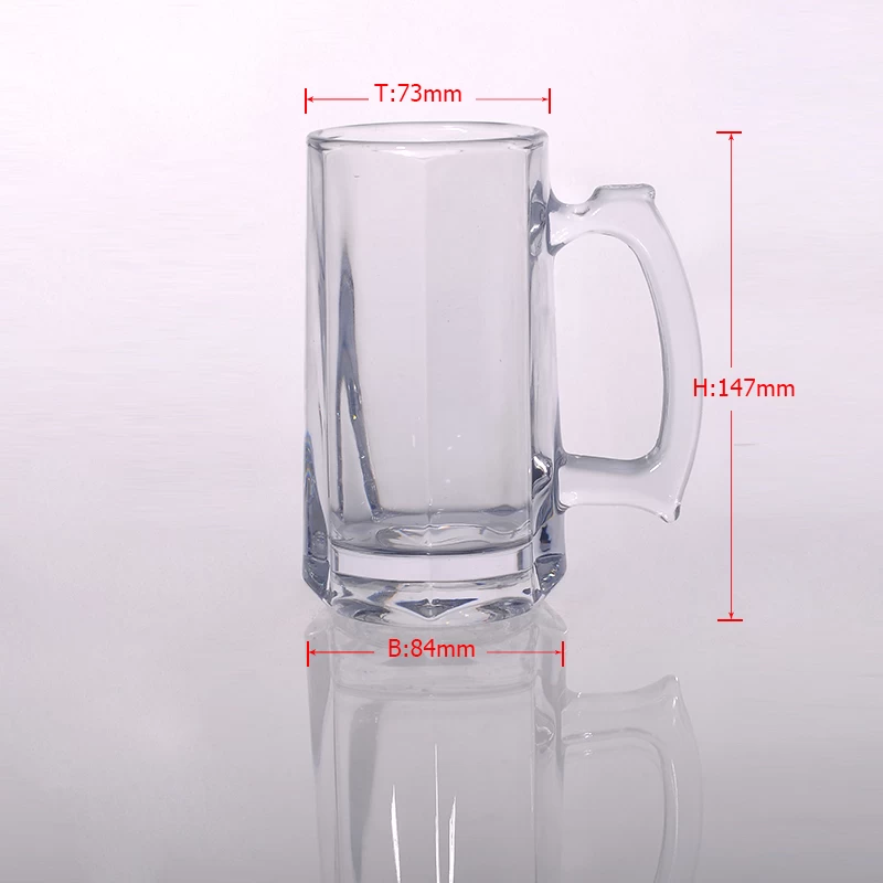 Machine made 360ml large beer glass mug