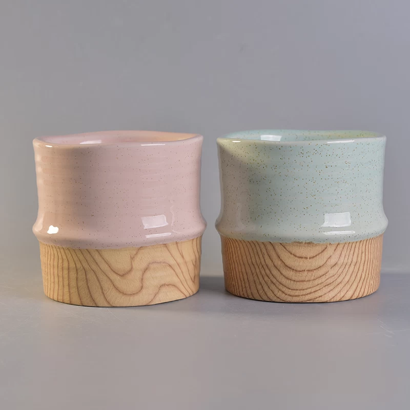 2018 custom unique design ceramic candle holders 