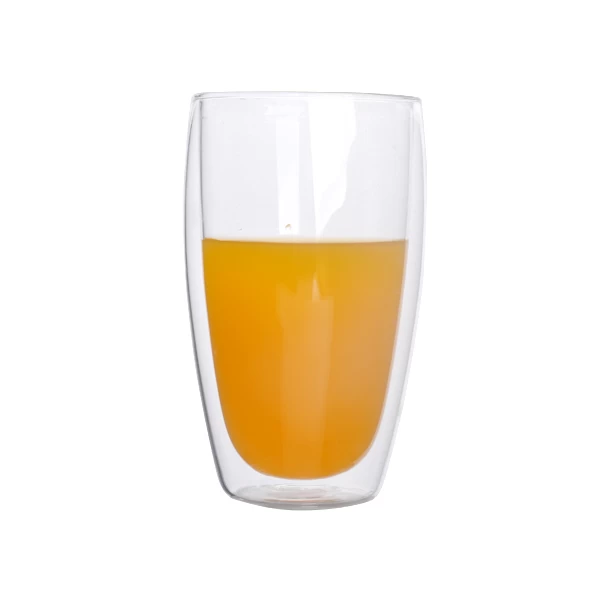 double wall glass milk cup