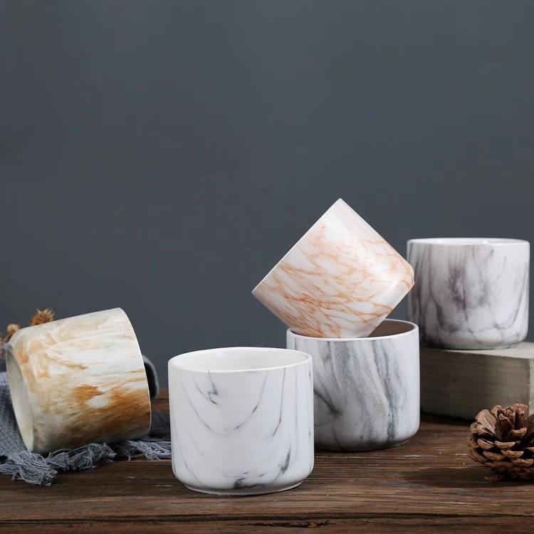 marble ceramic candle holders