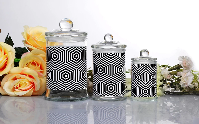 custom made empty glass jar clear glass jars with lid