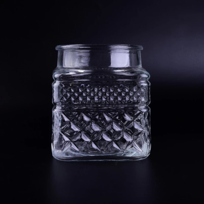 Crystal huge glass cookie jars without handle