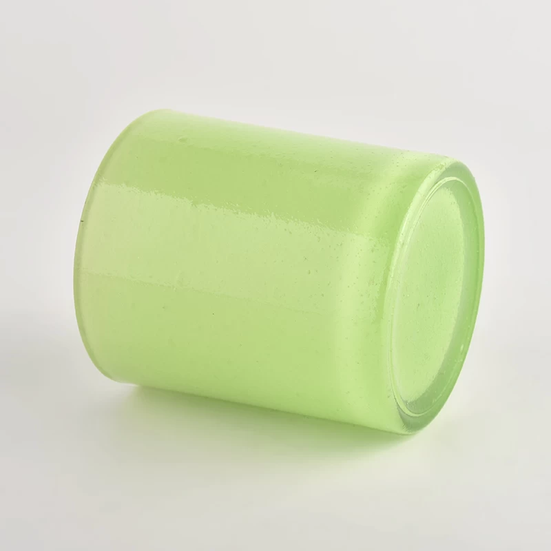 300ml custom green glass candle jar for making home decor
