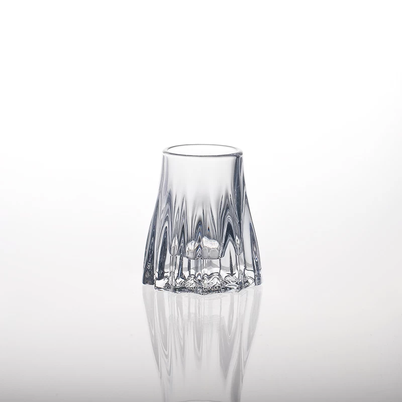 Special shaped clear glass candle holder