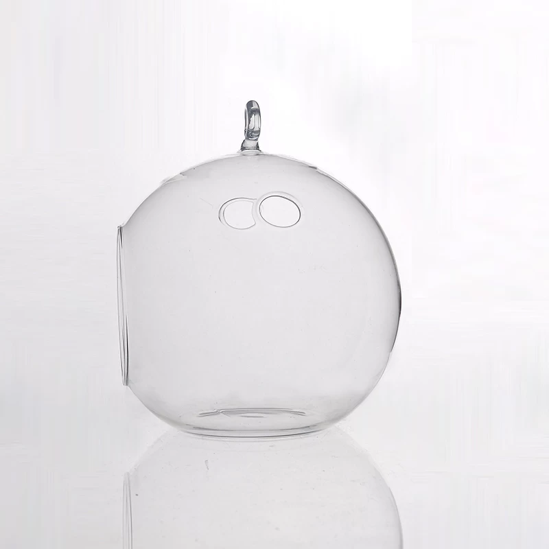 clear borosilicate glass pyrex hanging candle holder 