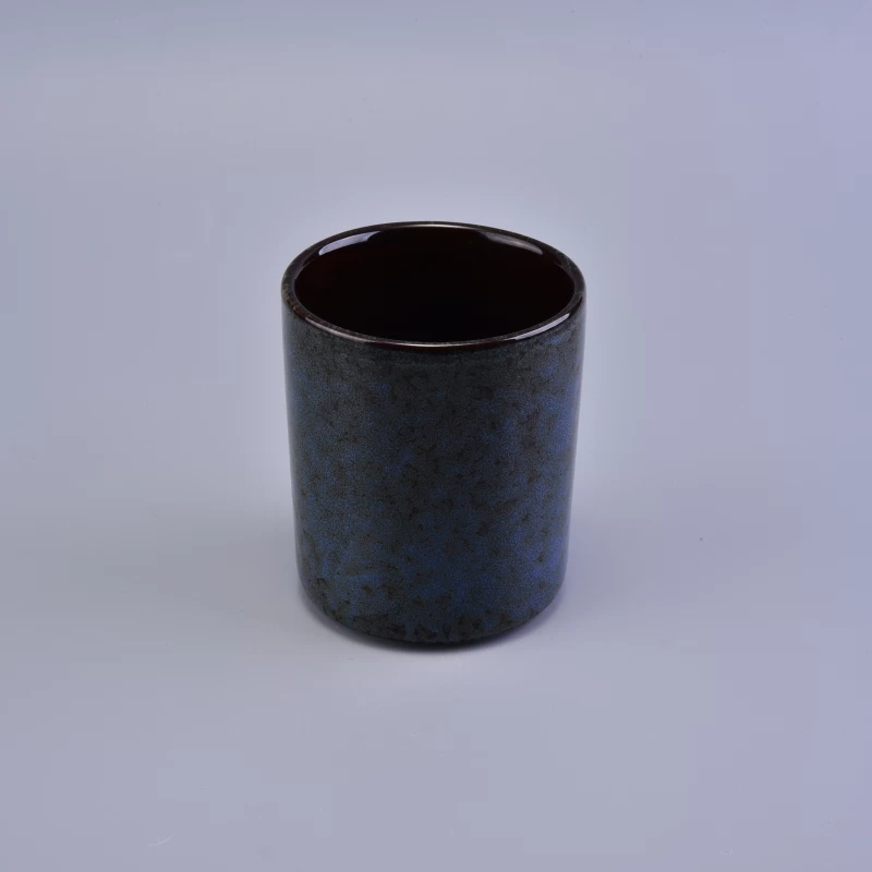 370ml Decorative Transmutation Glaze Effects Ceramic Candle Holder