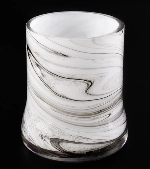Marble finish hand made glass