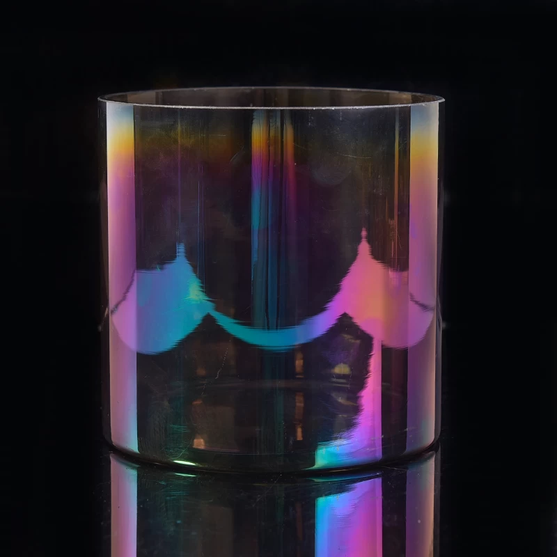 shiny color glass candle holders