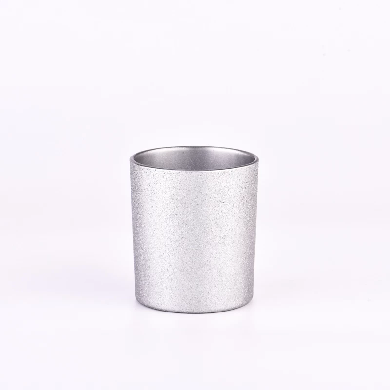 Silver decoration glass jars for candle making wholesale