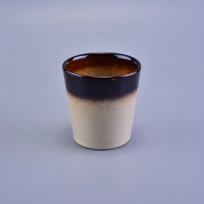 Mini 100ml Ceramic Votive Cup for Scented Candle Wax with transmutation glazed finished