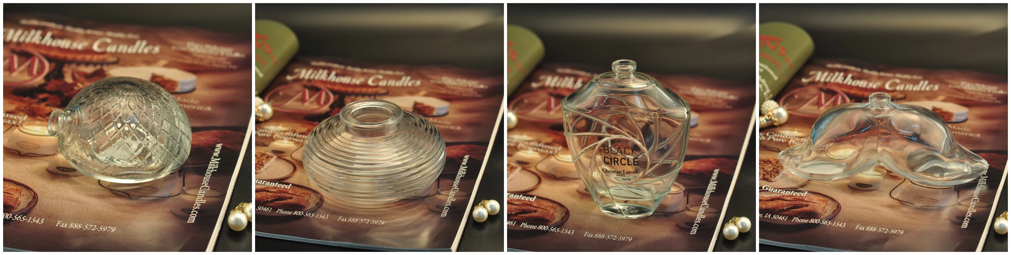 unit sahpe glass perfume bottles