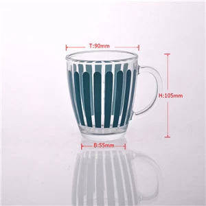 Promotional gift wholesale clear glass drinking mug