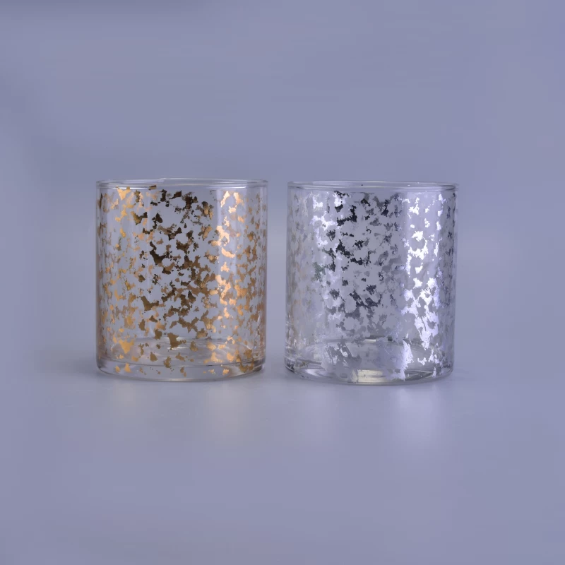 Custom Gold and Silver Decal Printing Candle Glass