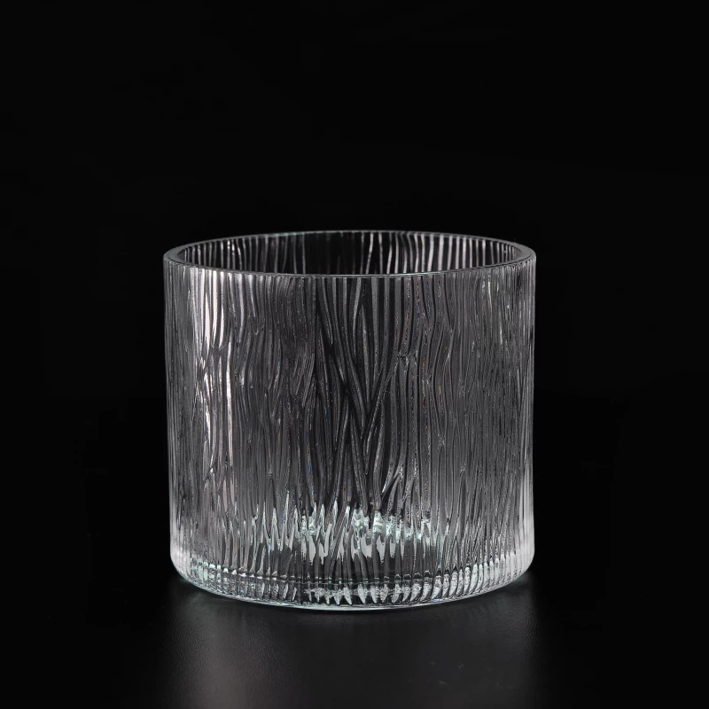 Tree pattern wholesale clear candle jar glass containers