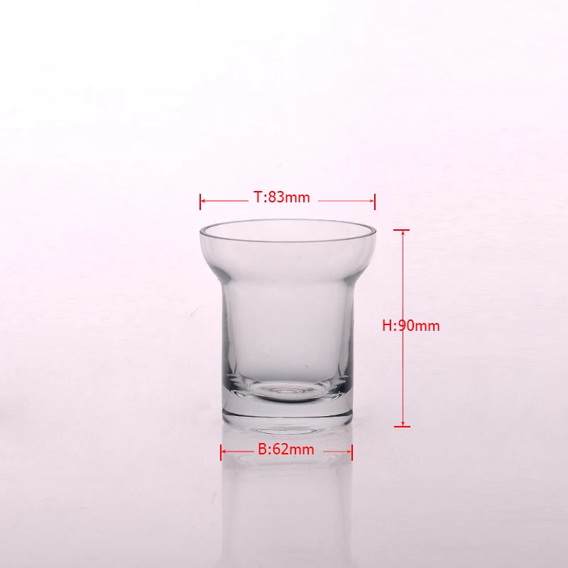 Transparent Hand Made Glass Candle Holders Wholesale for home