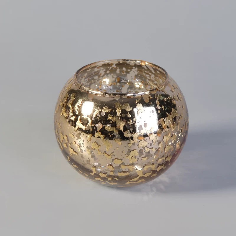 Ball shape machine blown decoration glass candle holder
